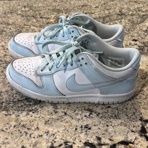 Nike Sky Blue and White Low-Top Sneakers